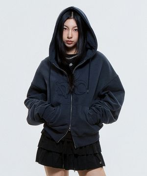 (DUC) Symbol Hoodie Zip-up Vintage Black
