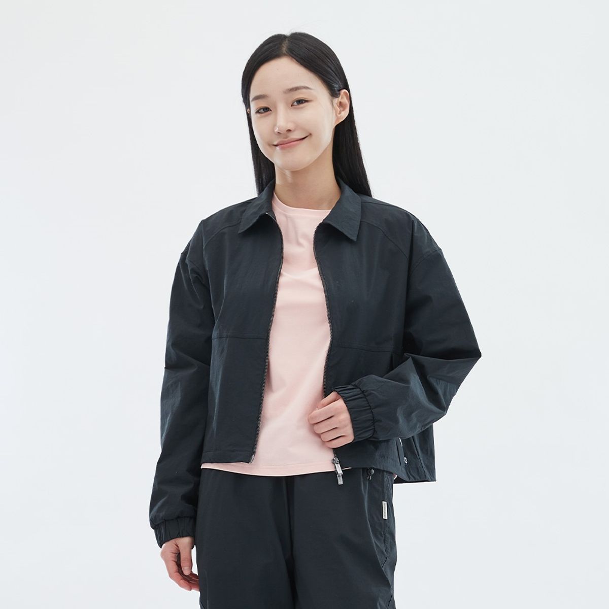 스케쳐스(SKECHERS) 여성 우븐 베이직 집업 자켓_SL3WJCFS022