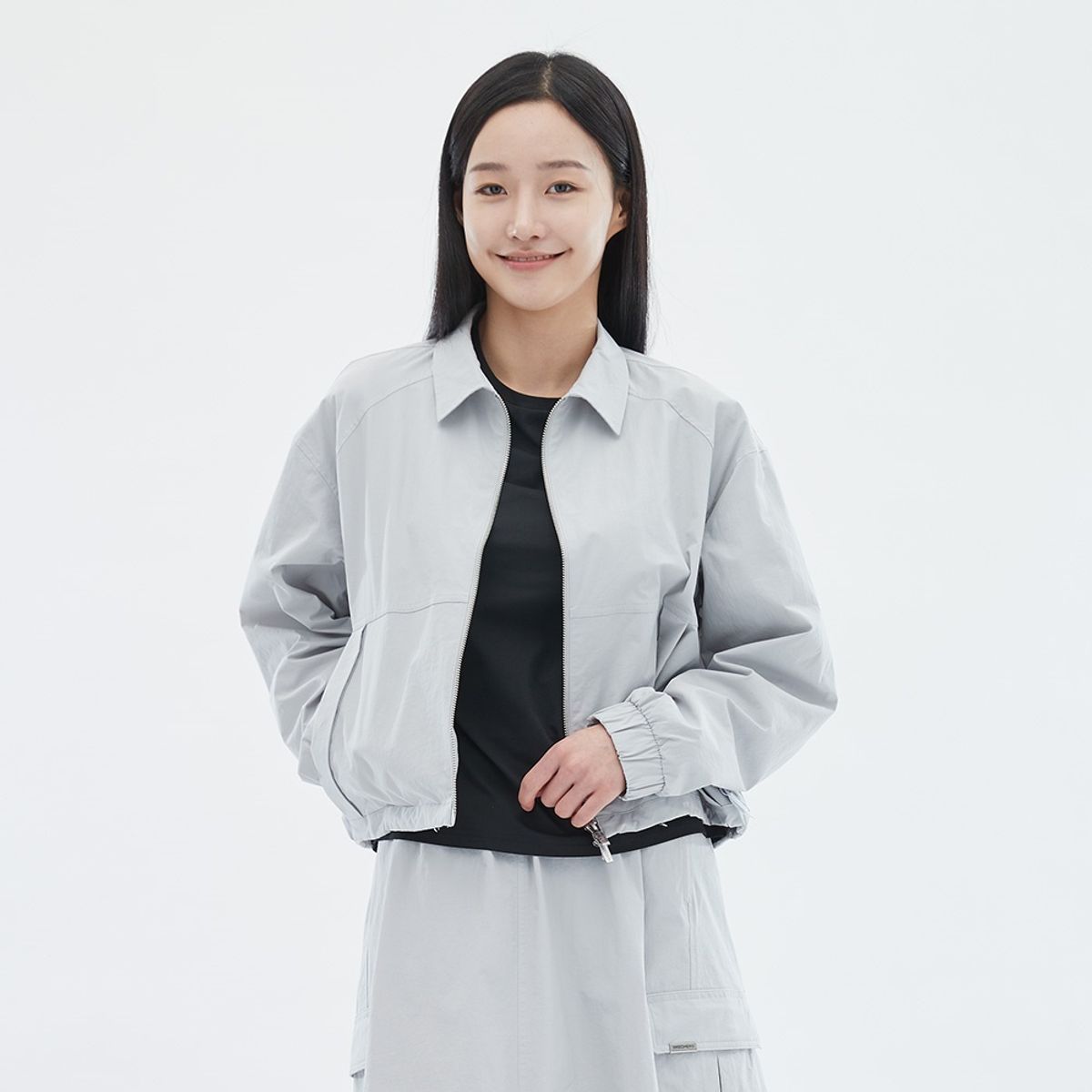 스케쳐스(SKECHERS) 여성 우븐 베이직 집업 자켓_SL3WJCFS021