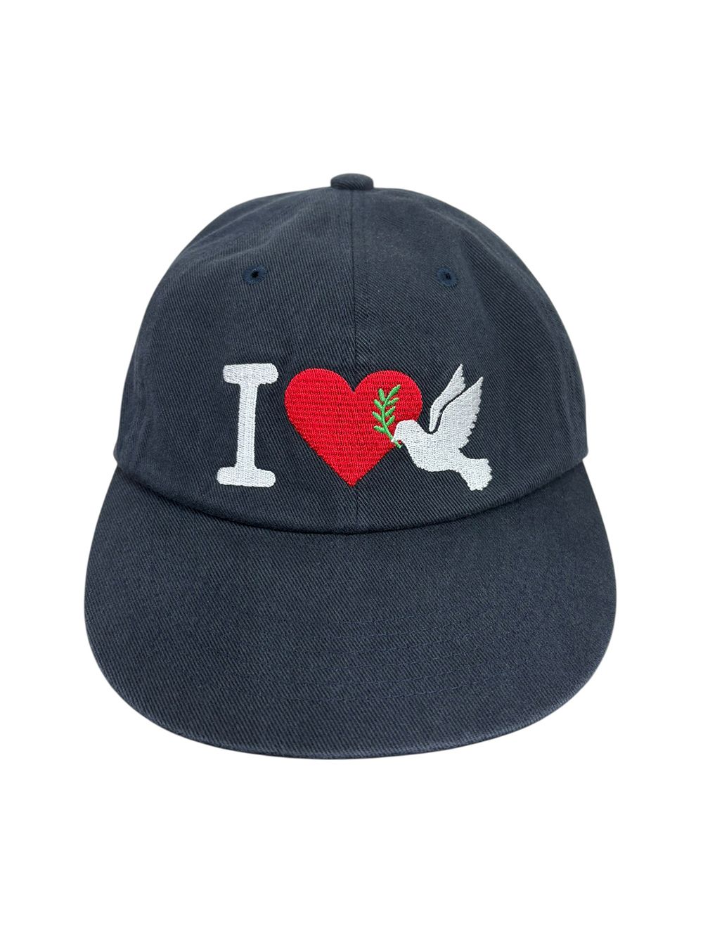 [FASTLE]Fresh Washed Cap WHITE DARK NAVY 帽子 MUSINSA公式 | FASTLE I Love Peace Washed Cap Dark Navy