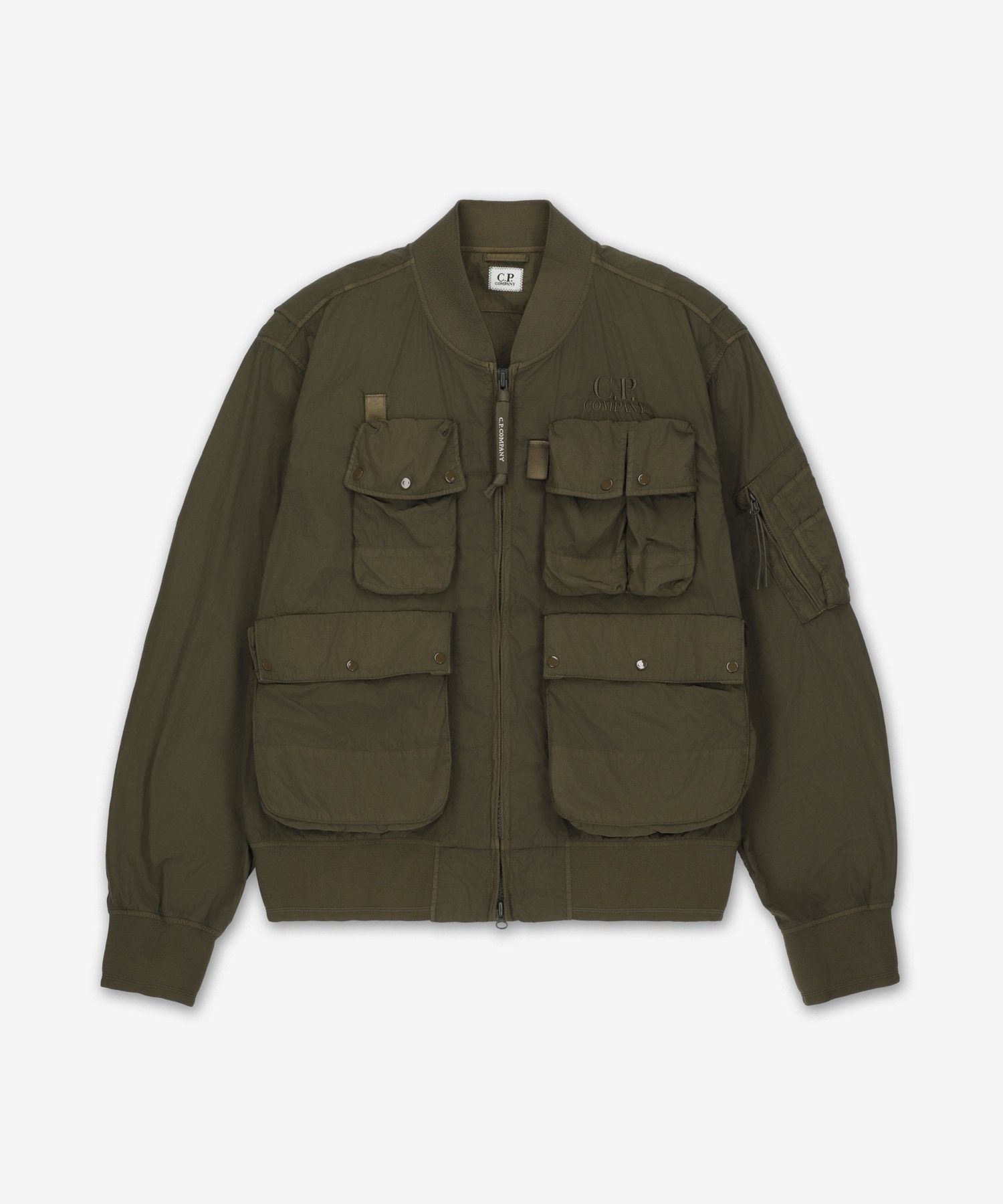 MUSINSA | CP Company Chrome R Multi-Pocket Bomber Jacket - Ivy 