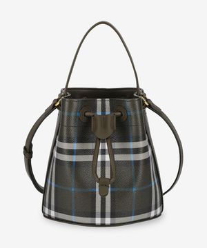미니 체크 드로스트링 버킷백 - 스너그 / 8108303