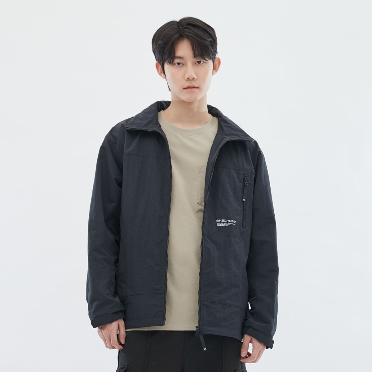스케쳐스(SKECHERS) 남성 베이직 방풍자켓_SL3MJCFS013