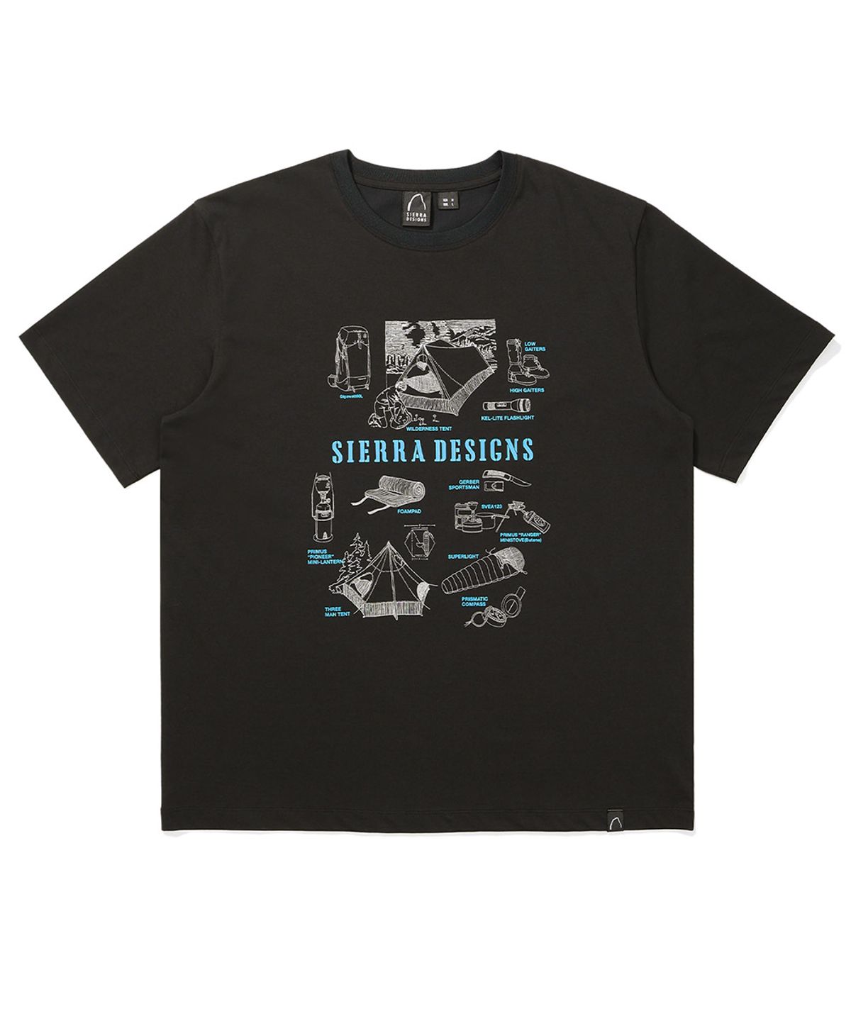 시에라디자인(SIERRA DESIGNS) 기어 아카이브 칠라이트(CHILL-LITE) 반팔티셔츠 BLACK