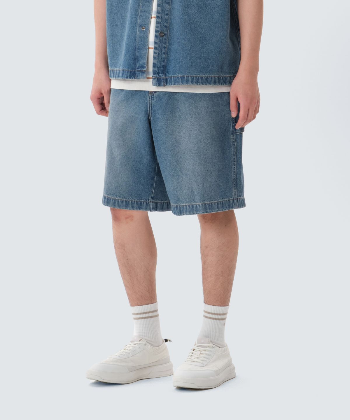스노우피크 어패럴(SNOWPEAK APPAREL) 데님 반바지 (S25ZMFHP76) Blue