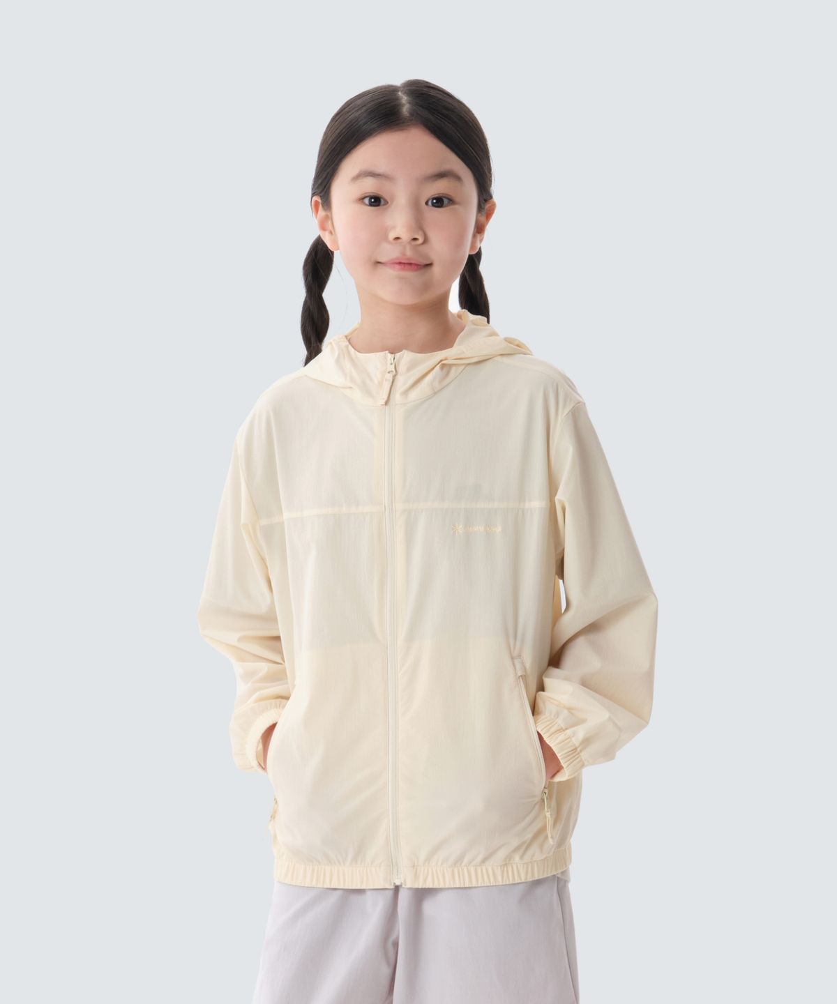 스노우피크 어패럴 키즈(SNOWPEAK APPAREL KIDS) 키즈 경량 바람막이 (S25MKFWB92) Pastel Yellow