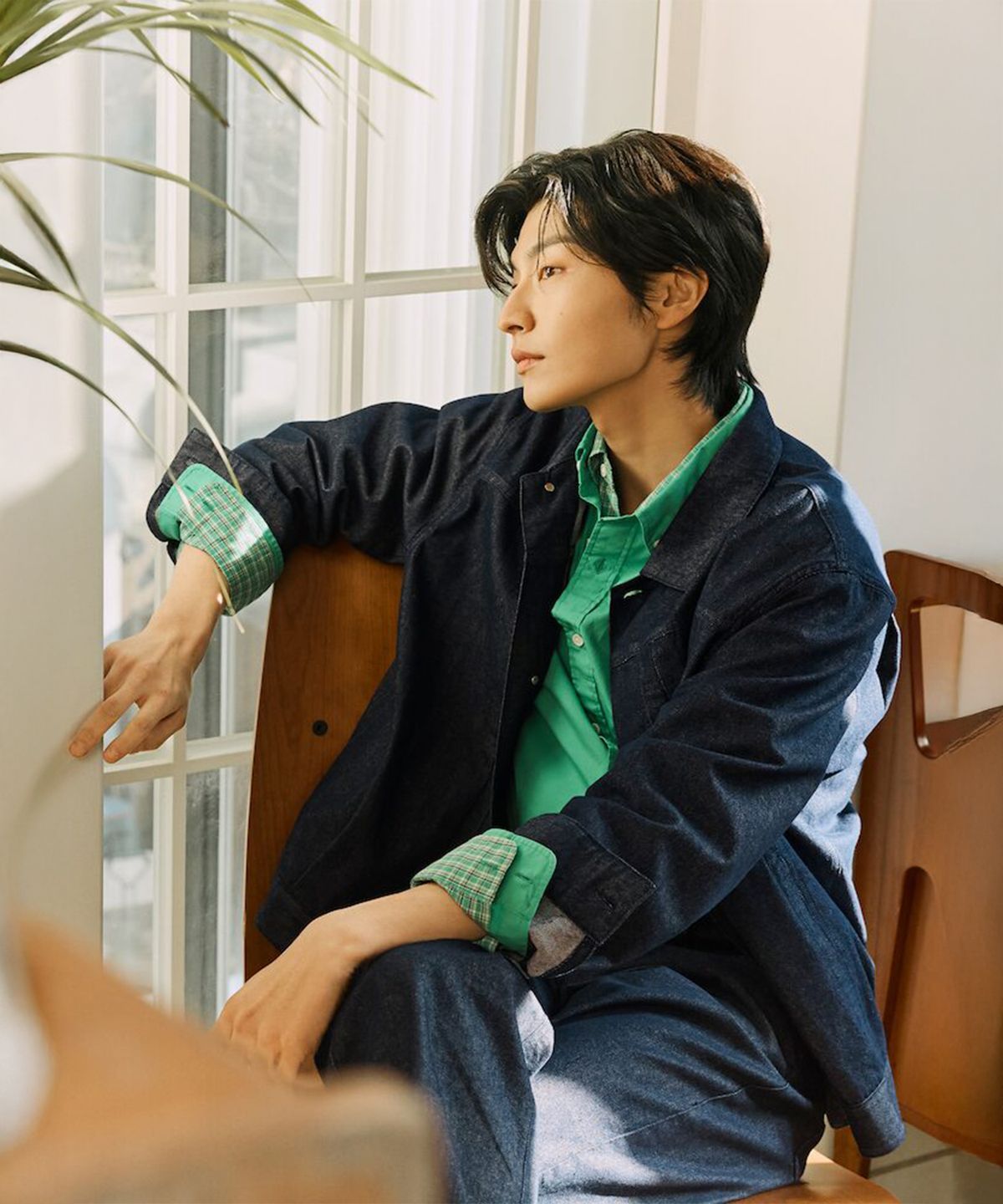 빈폴 멘(BEANPOLE MEN) 데님 트러커 셋업 재킷  네이비 (BC5311C63R)