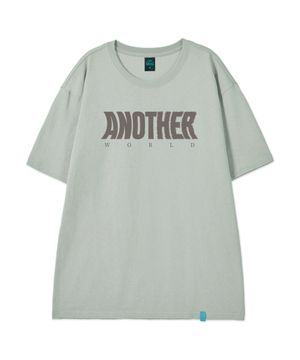 [어나더]코튼 루즈핏 반팔 티셔츠_더스티 민트