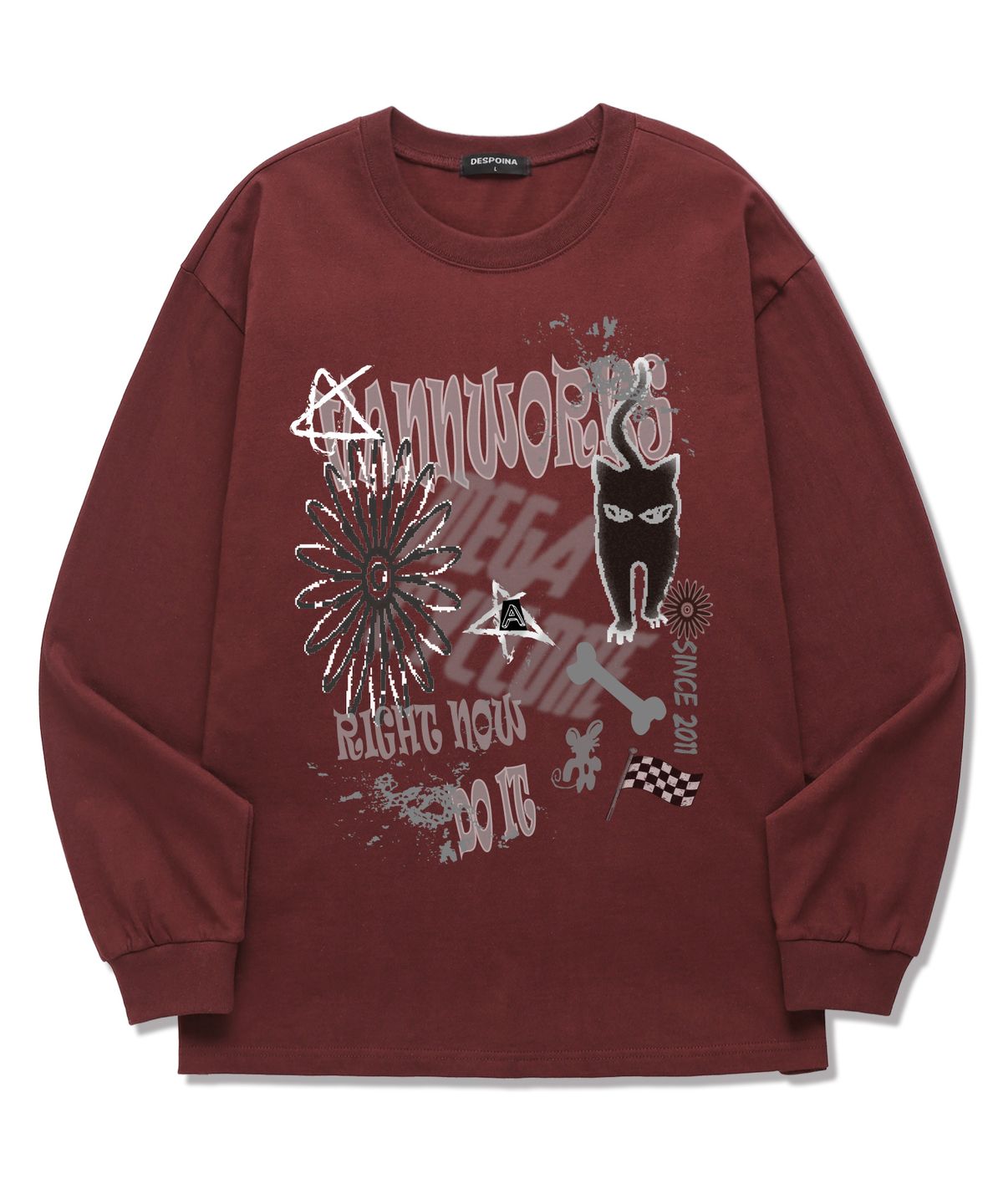 밴웍스(VANNWORKS) CAT DO IT 롱슬리브 (VLS0080) 버건디