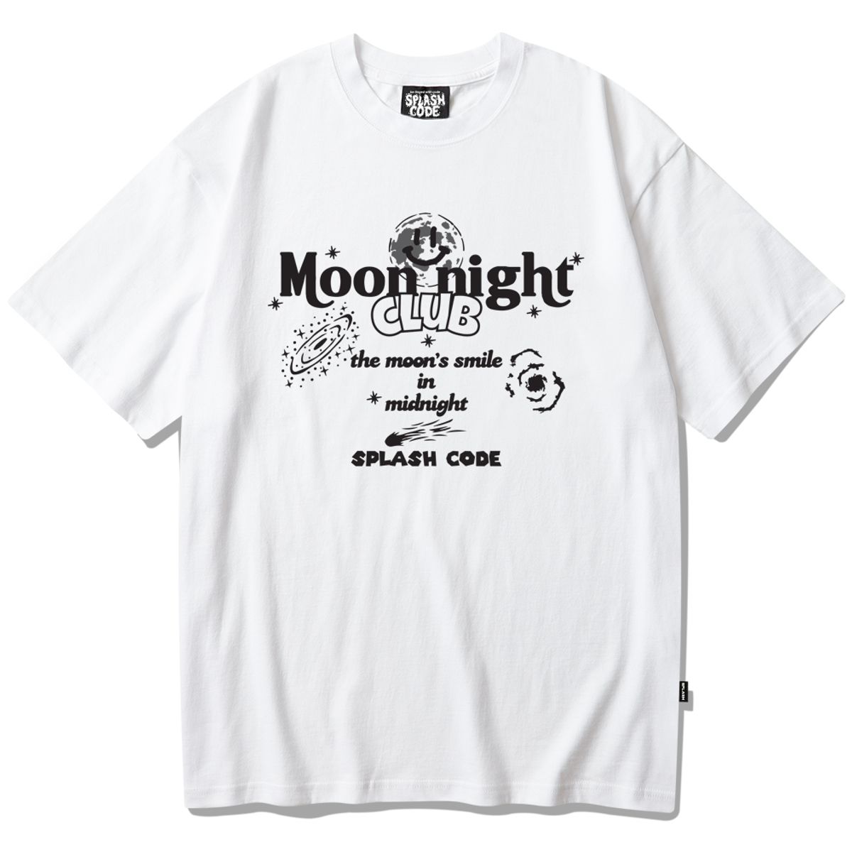 스플래시코드(SPLASHCODE) 반팔 티셔츠 화이트 - 문 나이트(Moon Night)