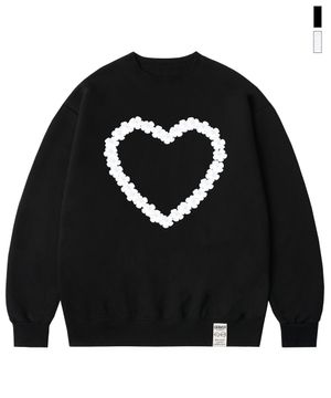 [UNISEX]플라워 하트 맨투맨_2color
