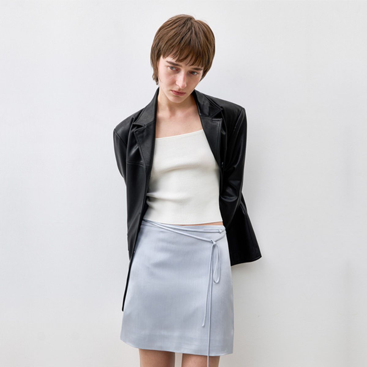 아틀리에 나인(ATELIER NAIN) ASHLEY SATIN A-LINE SKIRT(SK-5030)