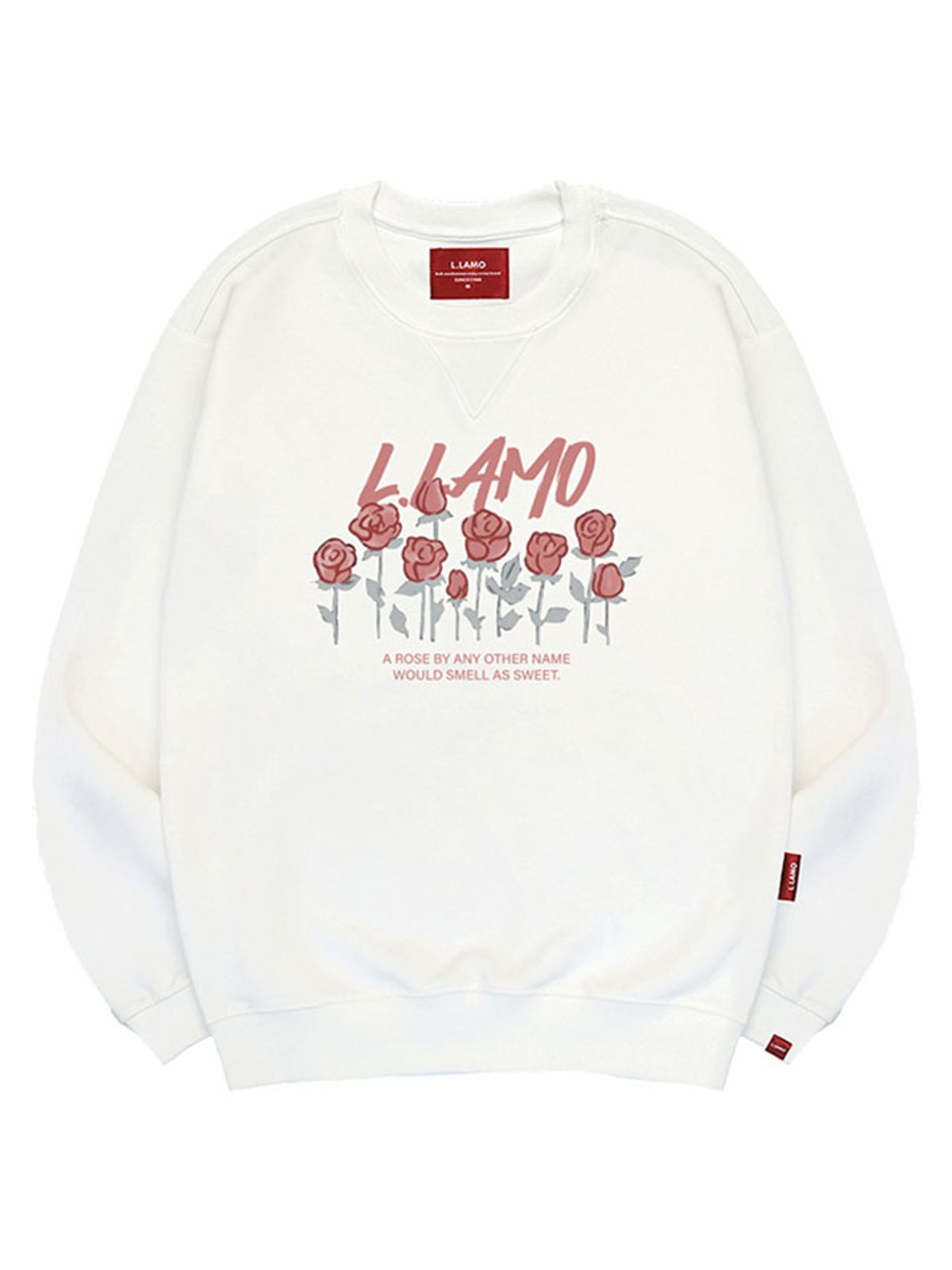 엘라모(LLAMO) 스위트로즈 맨투맨 남녀공용 빅사이즈 S~4XL