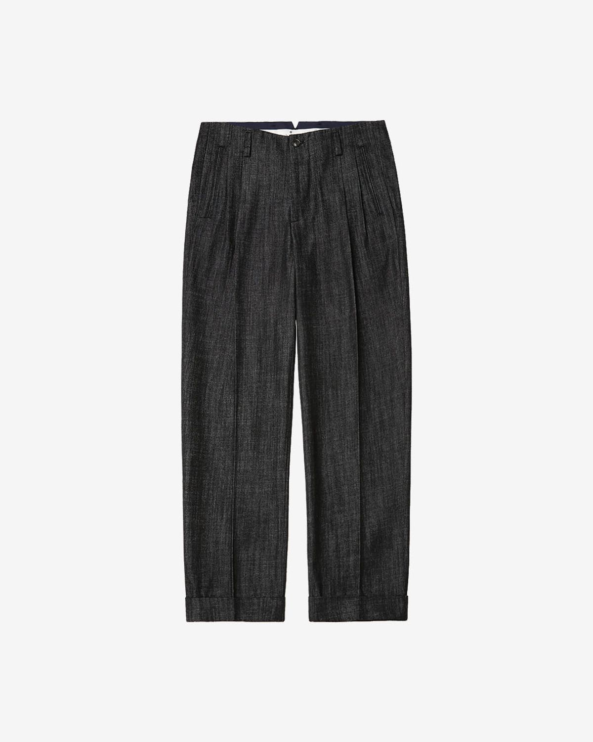 솔티(SORTIE) Denim Hollywood Trousers (Black)