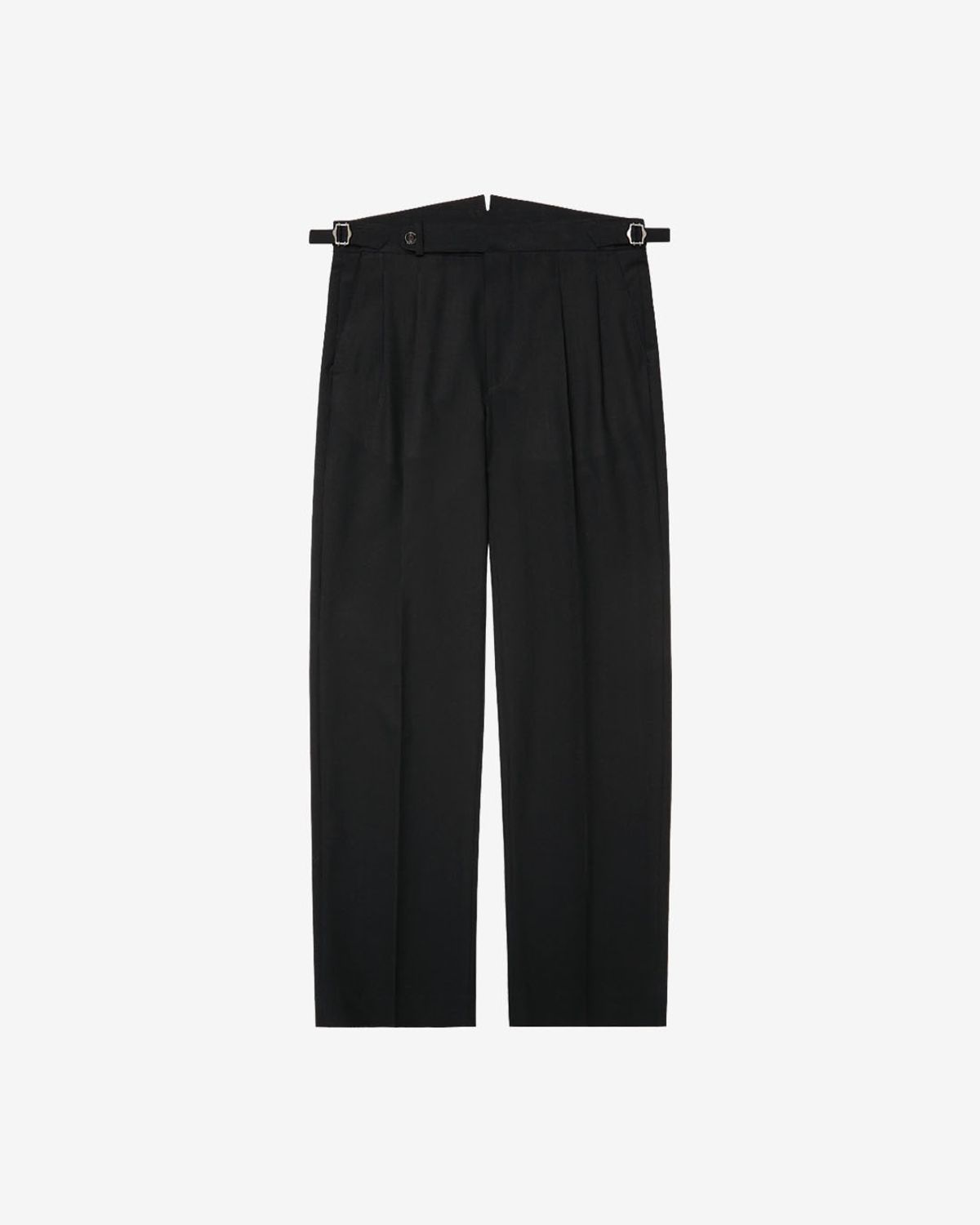 솔티(SORTIE) Summer Wool Seersucker Trousers (Black)