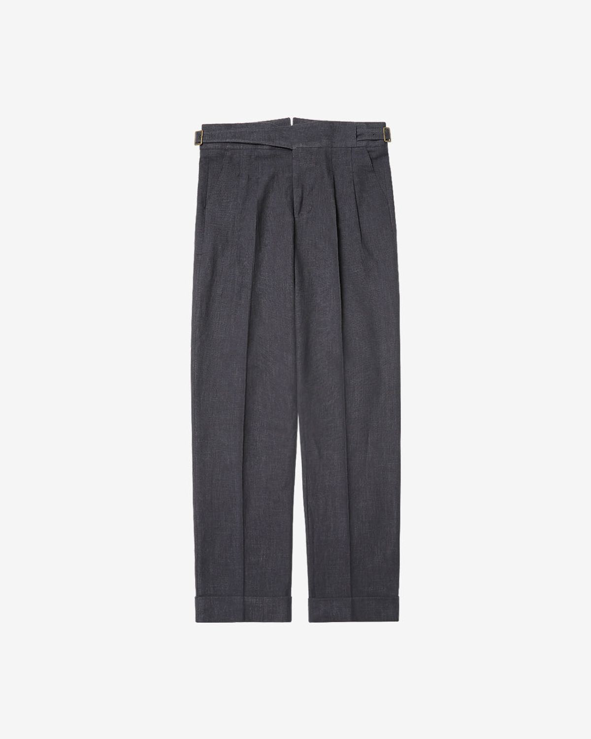솔티(SORTIE) 8s Linen Gurkha Trousers (Charcoal)