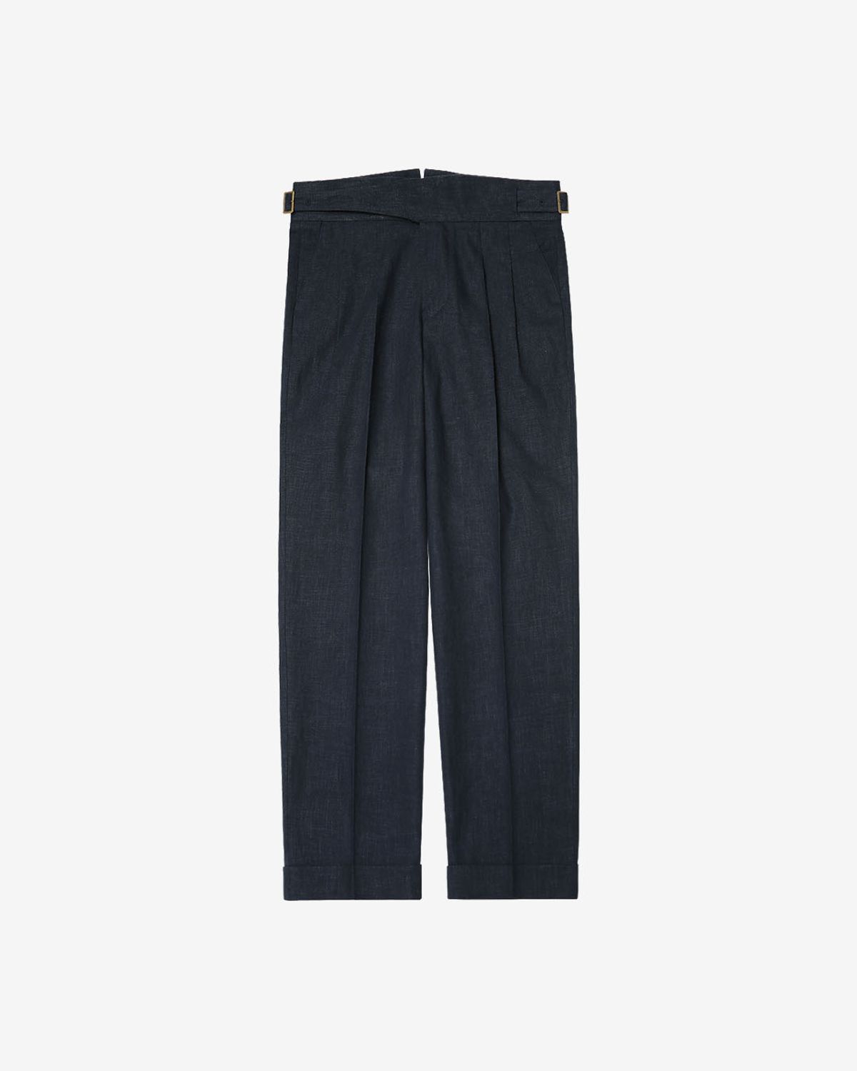 솔티(SORTIE) 8s Linen Gurkha Trousers (Navy)