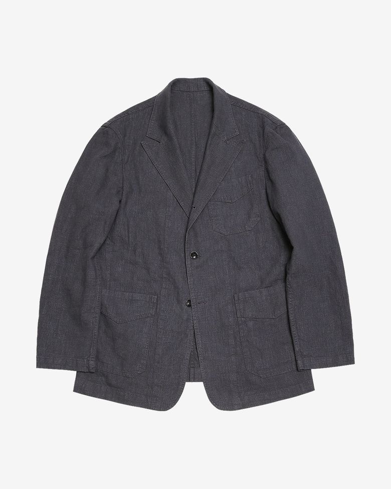 Tura Linen Washed Jacket (Charcoal)