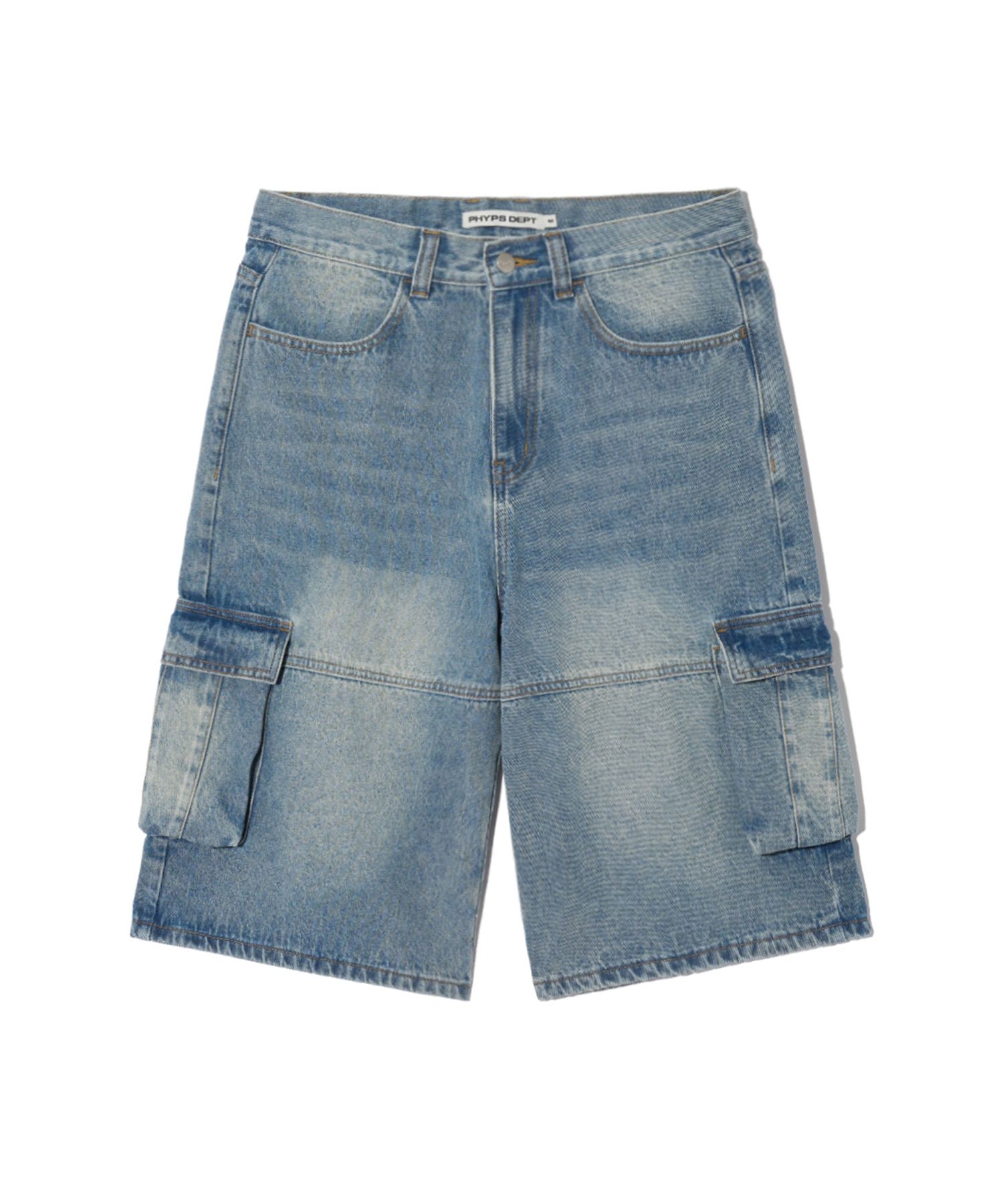 ★ Phyps Department★ Bermuda Cargo Denim Pants Black PFM1D MUSINSA | PHYPS Bermuda Cargo Denim Pants_Vintage Blue