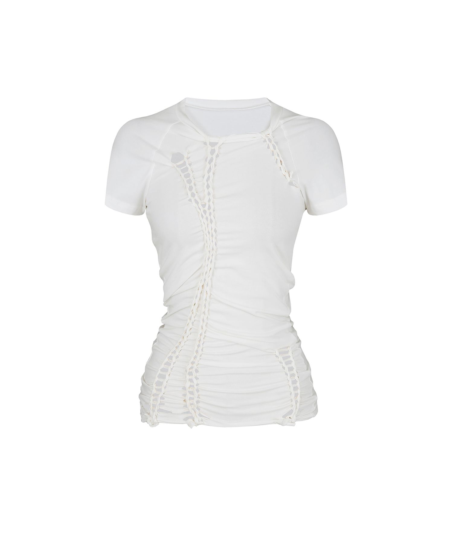 MUSINSA | KASHIKO Braided Tee Ivory KASHIKO Braided Tee Ivory