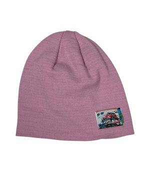 Vintage Label Beanie ((pink))