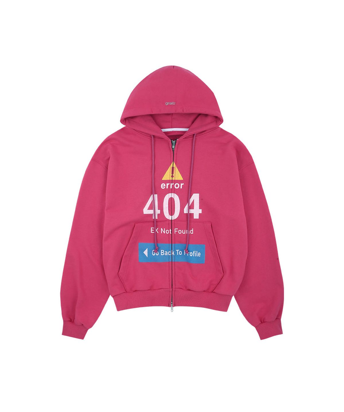 그레일즈(GRAILZ) ERROR 404 ZIP HOODIE [PINK]