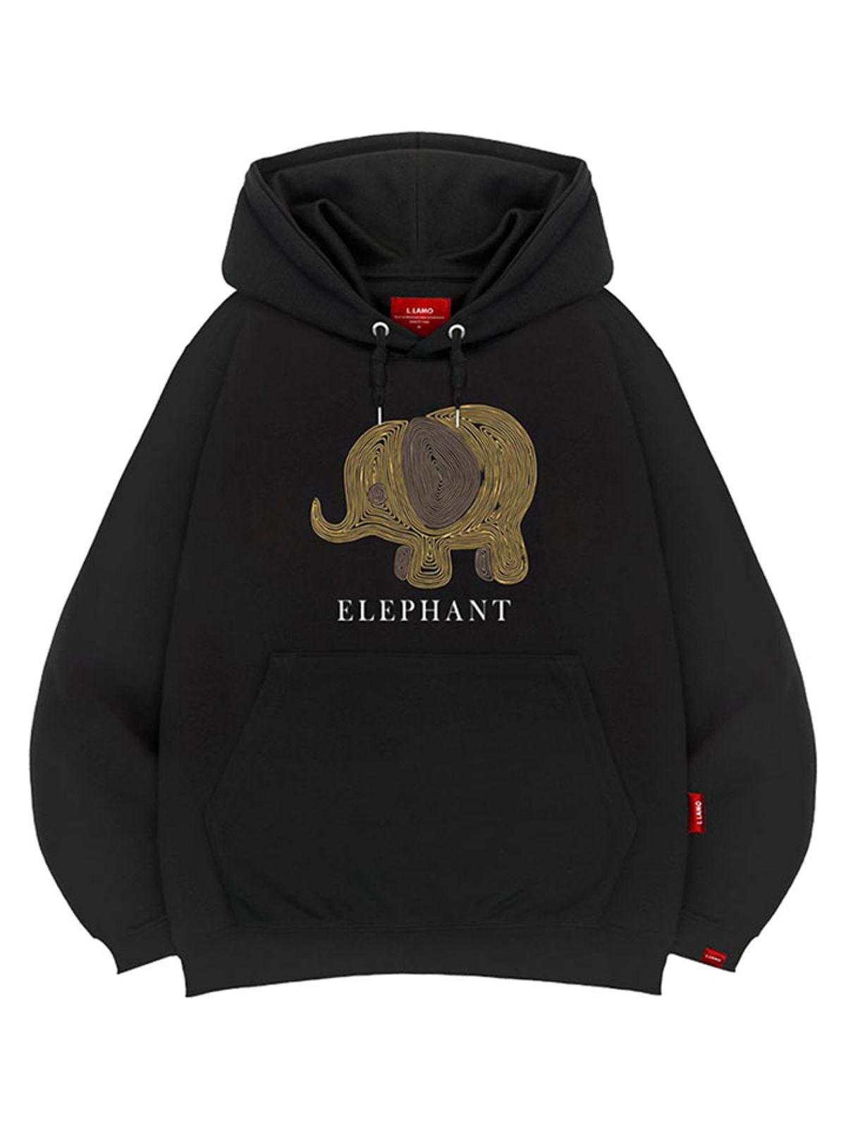엘라모(LLAMO) 라인엘리펀트 후드티 남녀공용 빅사이즈 M~4XL