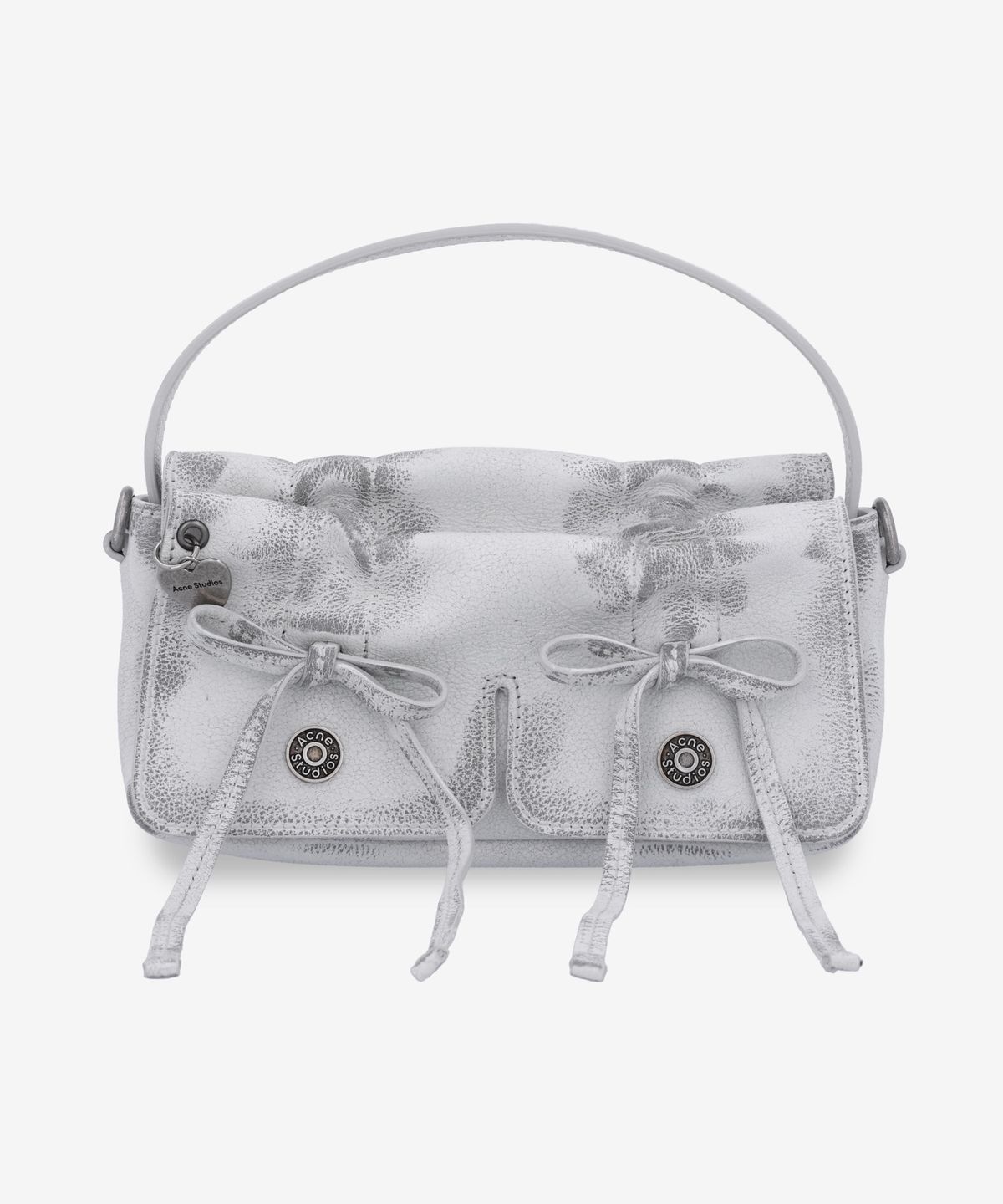 아크네 스튜디오(ACNE STUDIOS) 마이크로 멀티포켓 빈티지 토트백 - 화이트:그레이 / A10386AHX