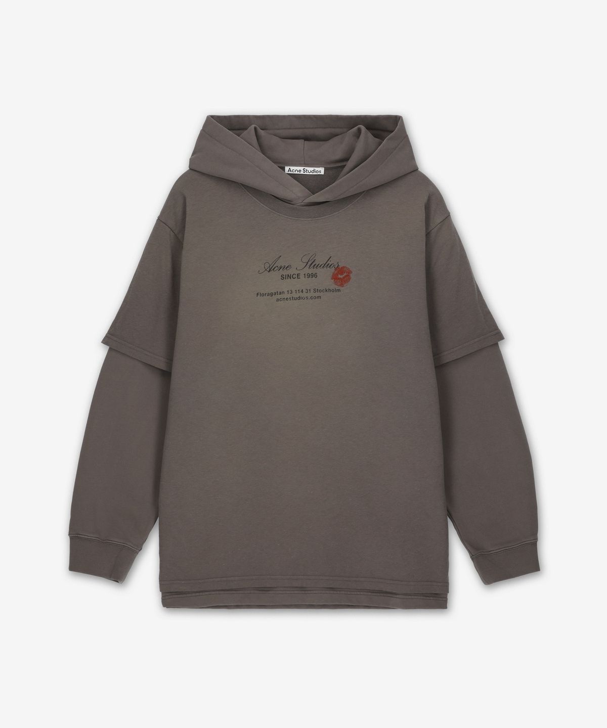 아크네 스튜디오(ACNE STUDIOS) 이중 레이어드 후드 - 그레이 / AI0160902