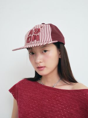 워시드 구피 캡 Washed Goofy Cap (Red Stripe)