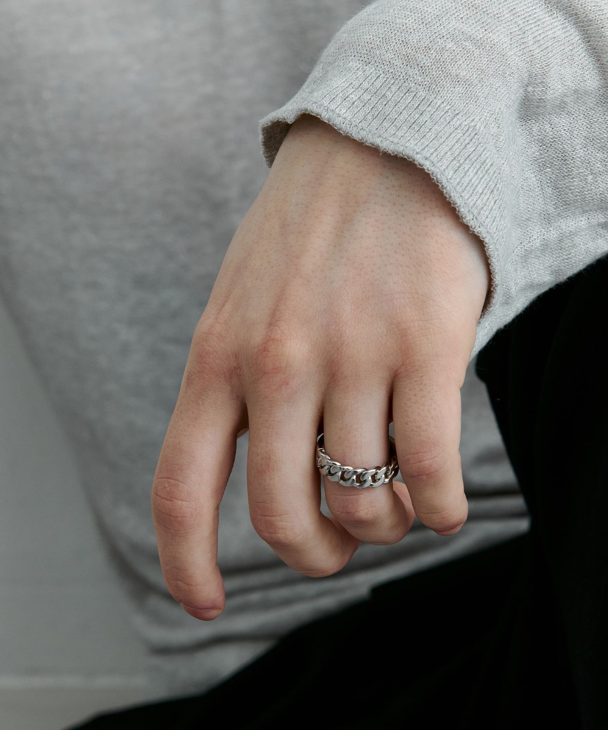 빈티지헐리우드(VINTAGE HOLLYWOOD) Matte Classic Chain Ring_VH25NNRI170V