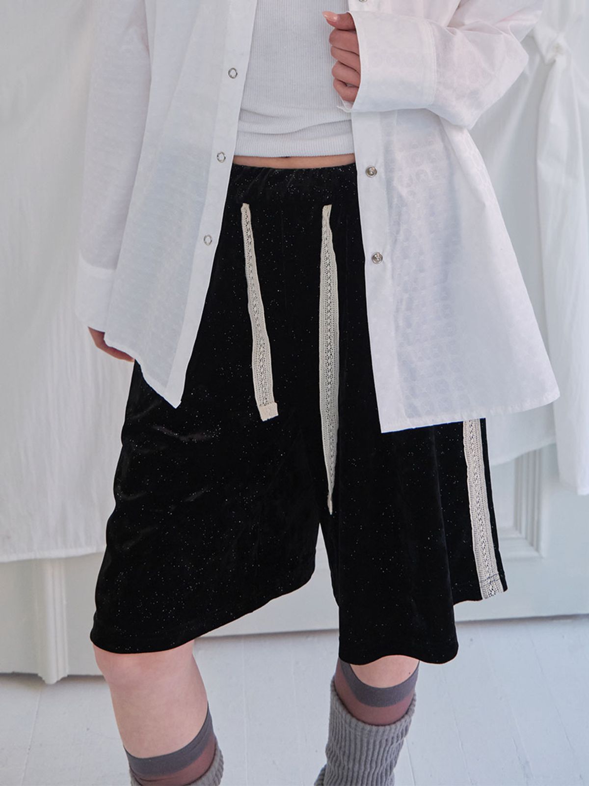 무음(MUWM) 갤럭시 져지 쇼츠 Galaxy Jersey Shorts (Black)