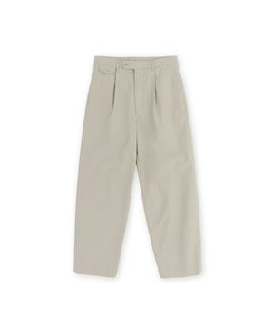 루즈 테이퍼드 코튼 팬츠, 스톤