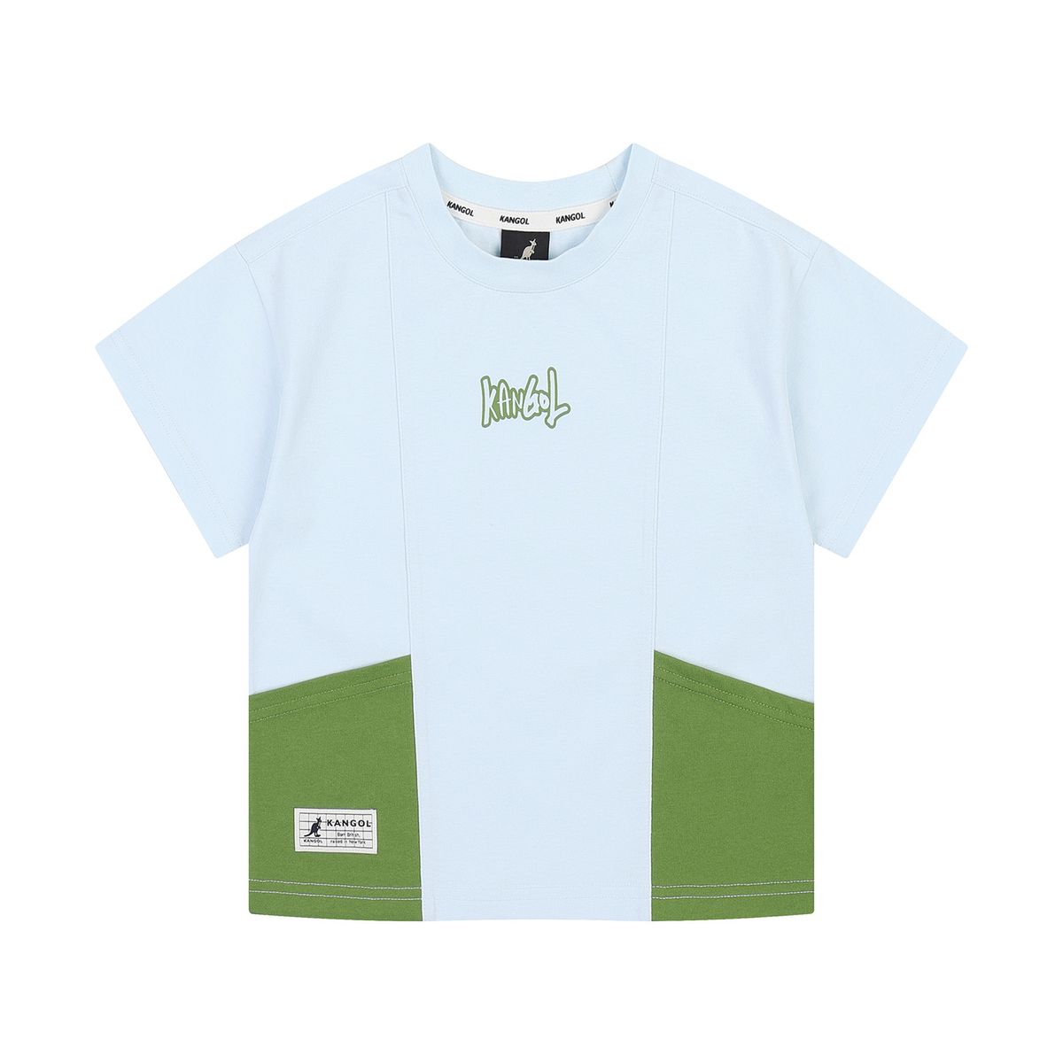 캉골키즈(KANGOL KIDS) 포켓 포인트 오버핏 쿨맥스 티셔츠 RB 0203 블루