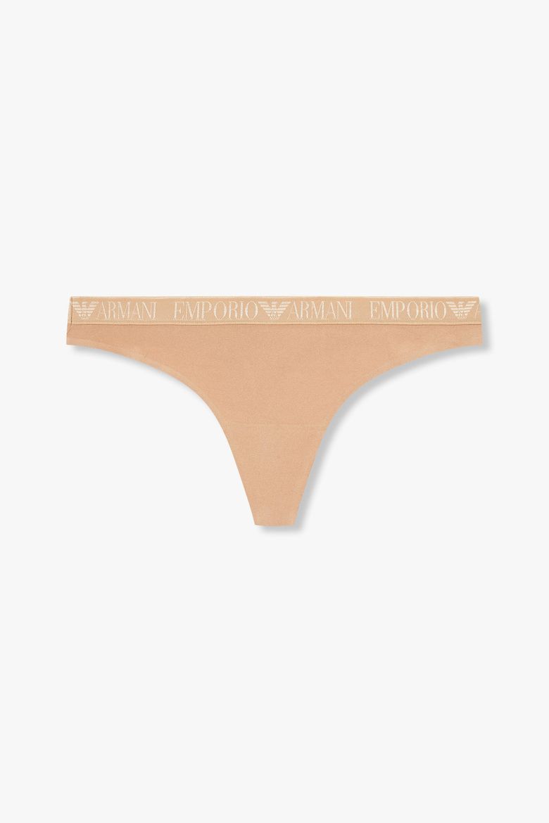 여성 자카드 밴딩 나일론 티팬티_라이트 브라운 825110540