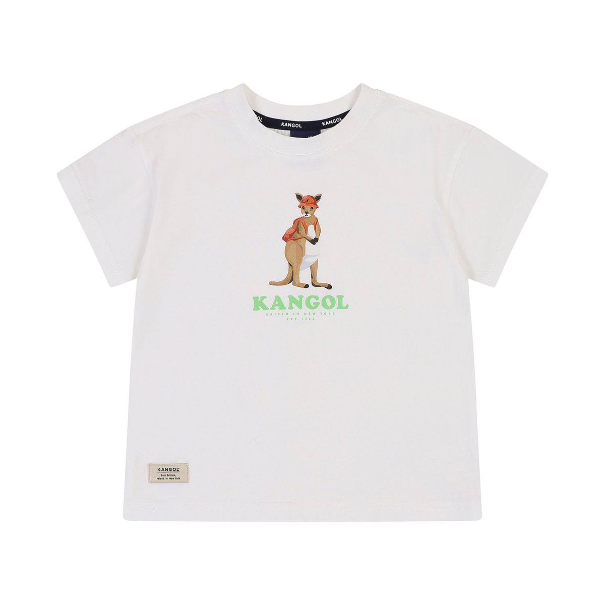 캉골키즈(KANGOL KIDS) 뉴 캥거루 그래픽 티셔츠 RB 0102 화이트