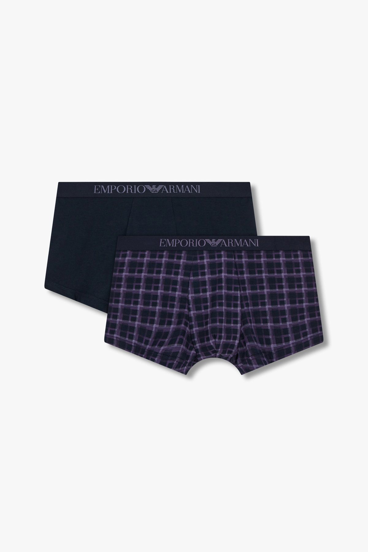 엠포리오 아르마니 언더웨어(EMPORIO ARMANI UNDERWEAR) 남성 패턴 앤 솔리드 코튼 드로즈 2PACK_멀티 08M5161009