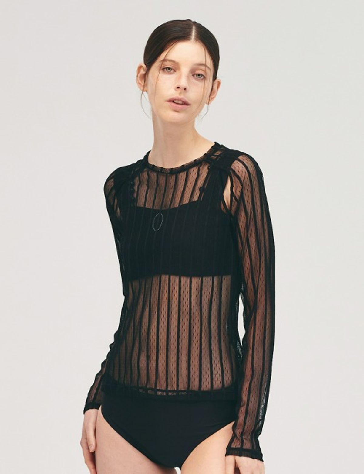 르망고 느와(LEMANGO NOIR) Lace Noir Top MS