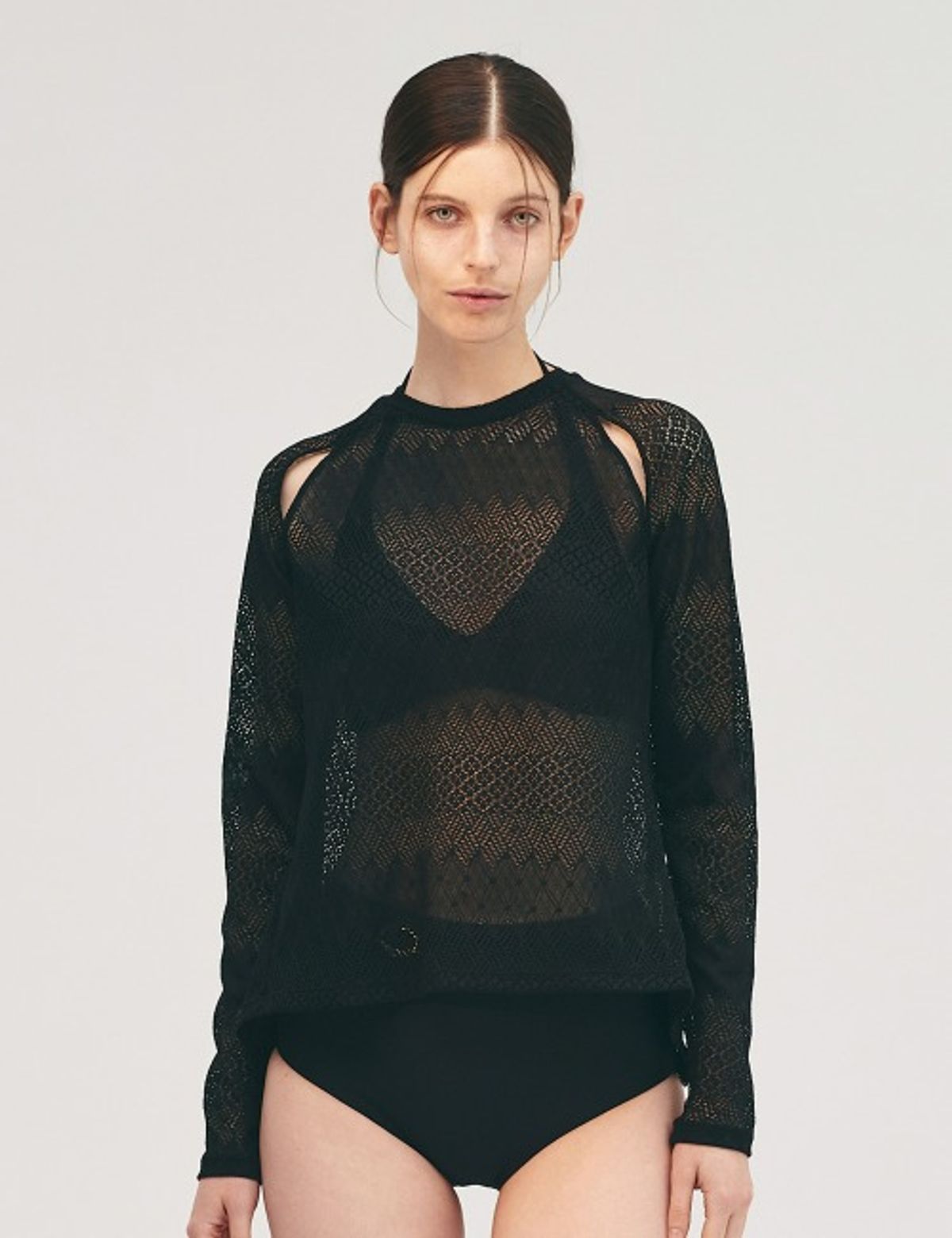 르망고 느와(LEMANGO NOIR) Lace Noir Top FL
