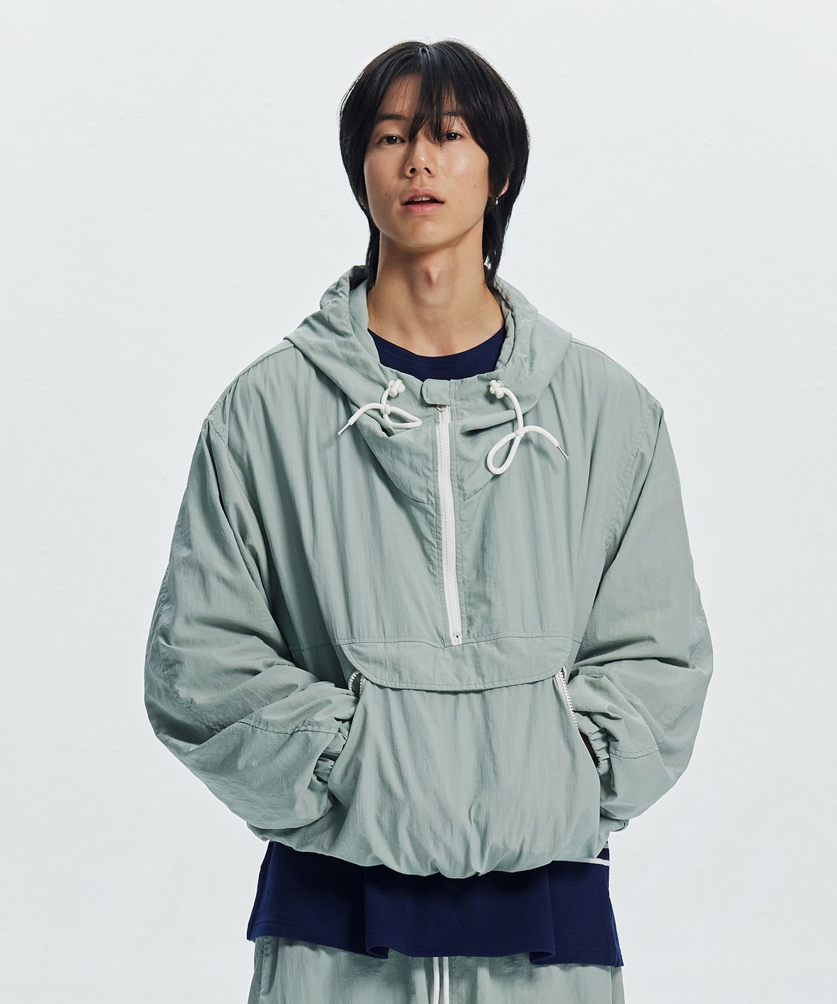 프리즘웍스(FRIZMWORKS) MONDRIAN LIGHT ANORAK PARKA _ PEPPERMINT