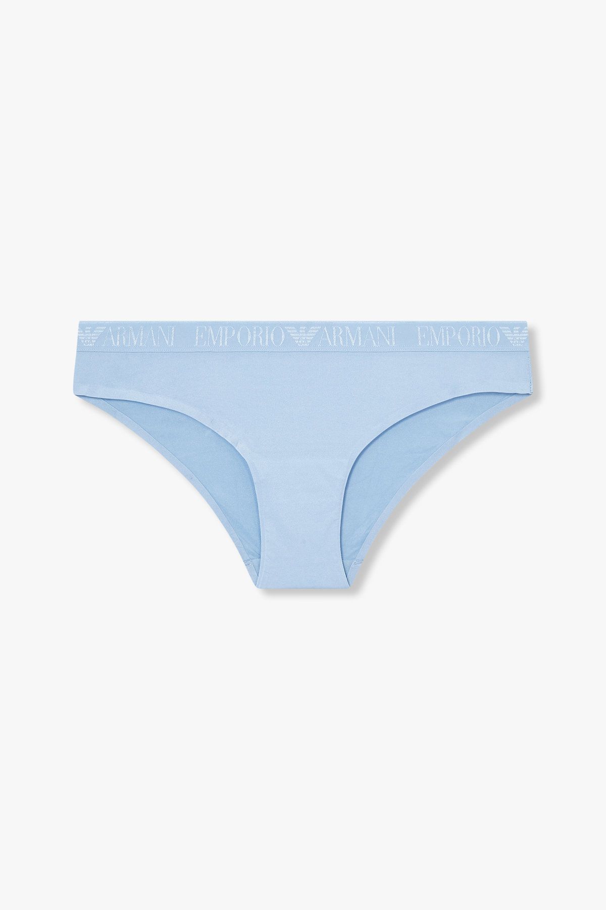 엠포리오 아르마니 언더웨어(EMPORIO ARMANI UNDERWEAR) 여성 자카드 밴딩 나일론 브리프_라이트 블루 825111541