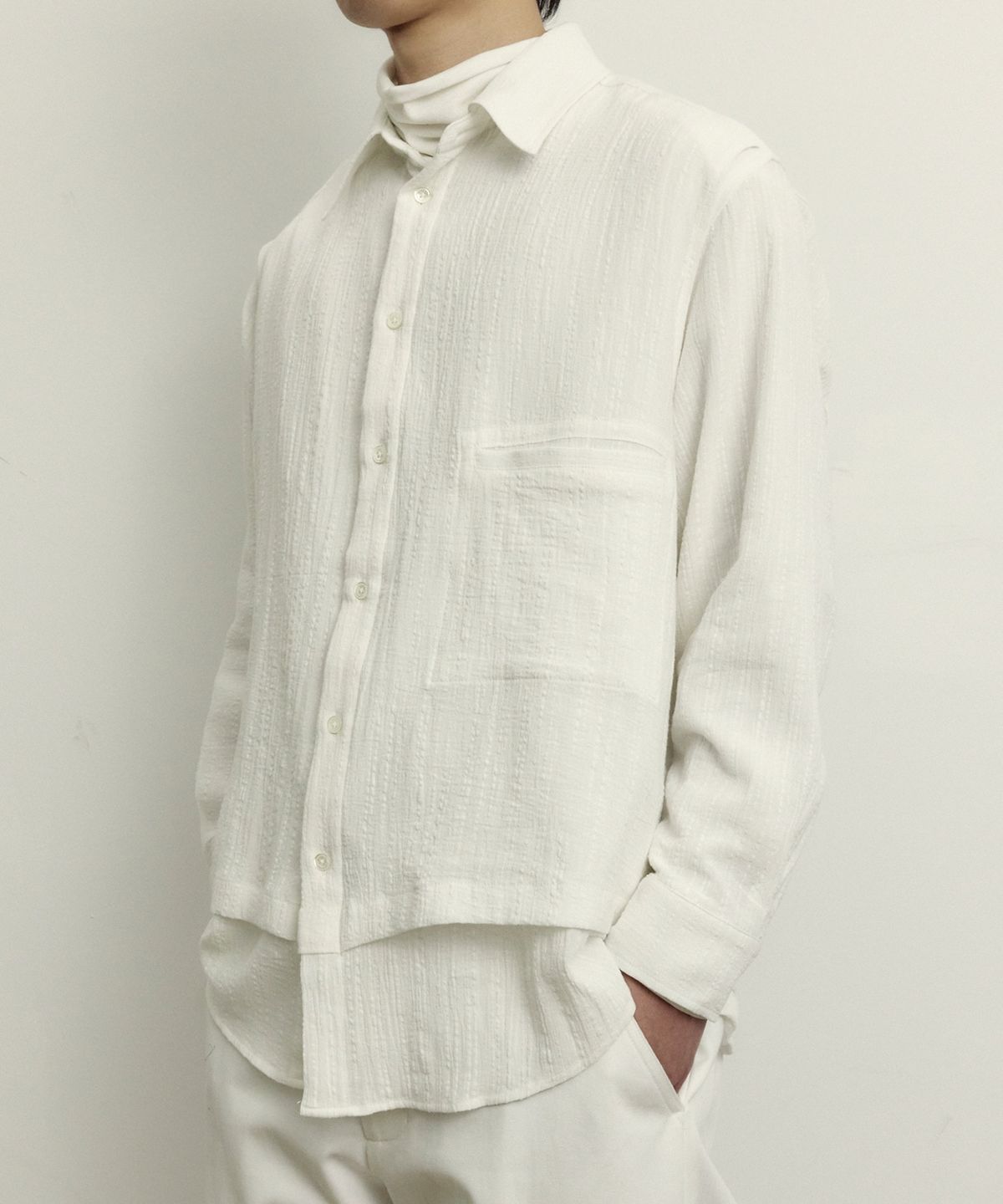 유스(YOUTH) Layered Shirt - White