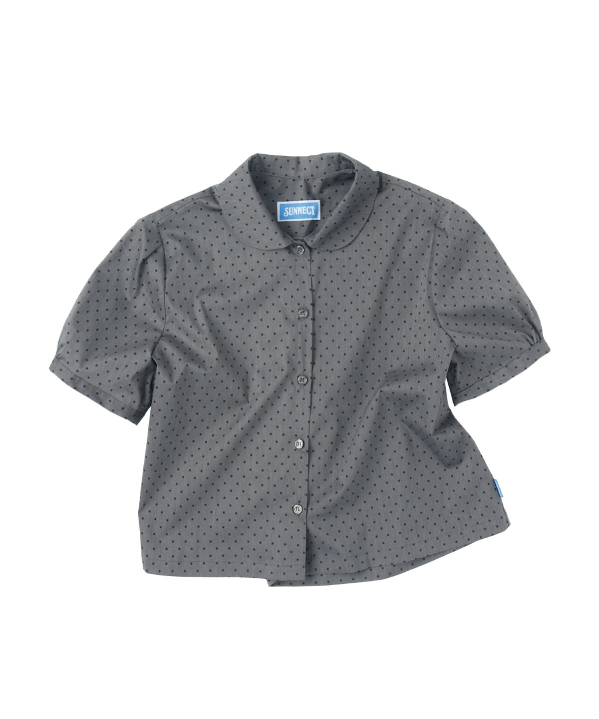 써넥트(SUNNECT) P.D. Round Collar S/S Shirt - Charcoal