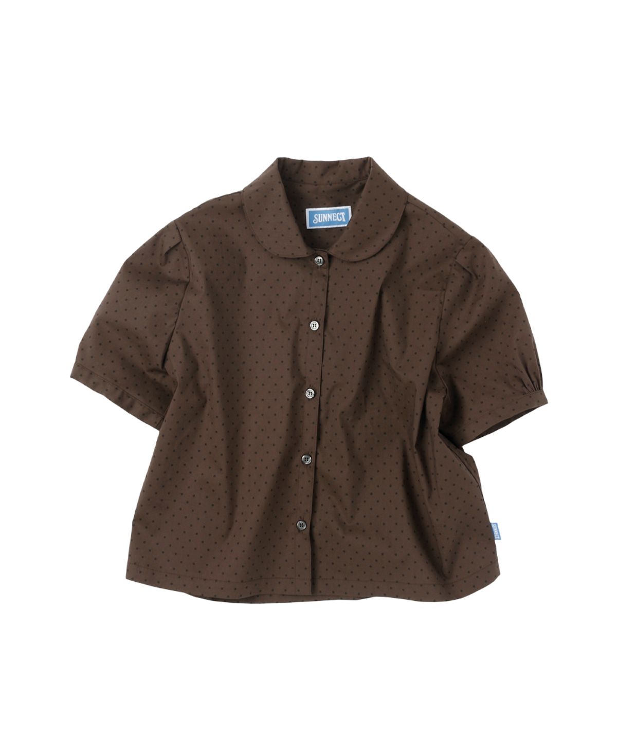써넥트(SUNNECT) P.D. Round Collar S/S Shirt - Brown