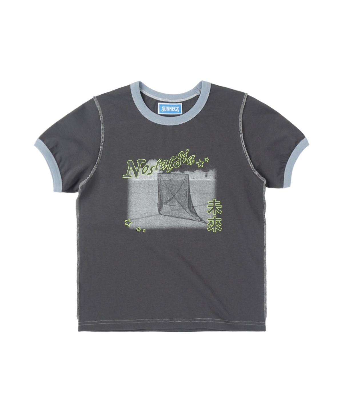 써넥트(SUNNECT) Nirai Ringer Tee - Charcoal