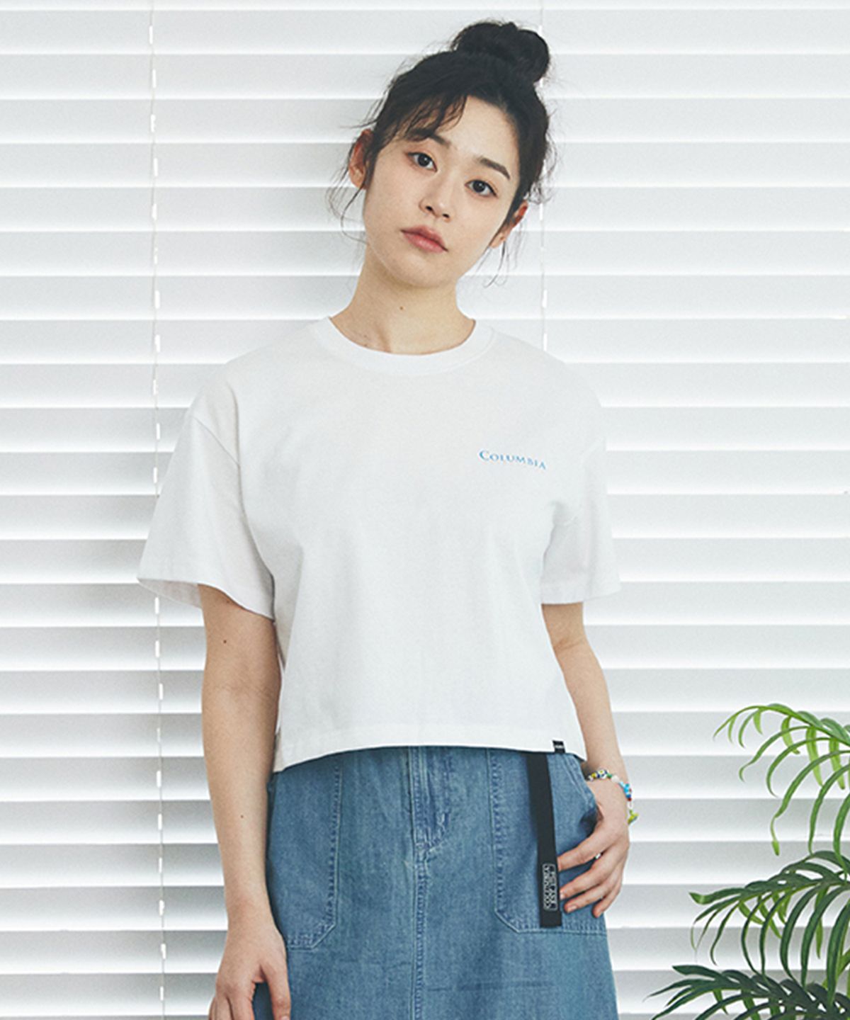 컬럼비아 유니버시티(COLUMBIA UNIVERSITY) CU SIG LOGO WOMEN S/S T-SHIRTS 화이트
