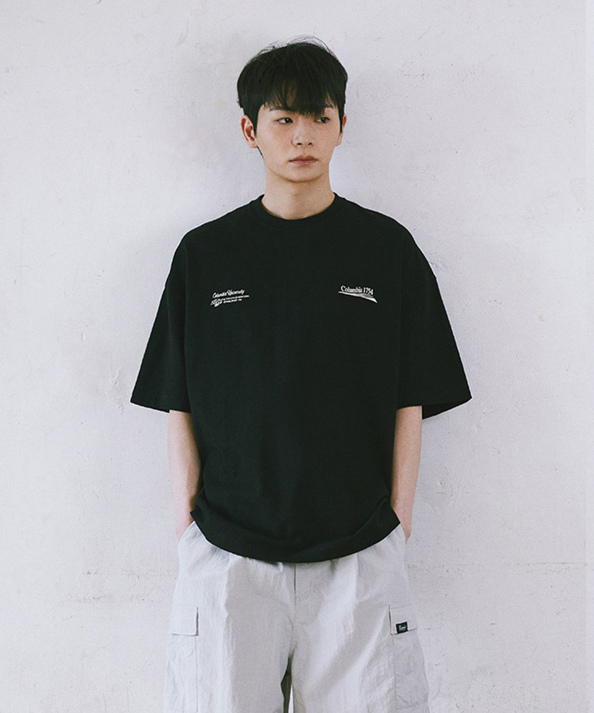 컬럼비아 유니버시티(COLUMBIA UNIVERSITY) CU BIG WAVE LOGO S/S T-SHIRTS 블랙