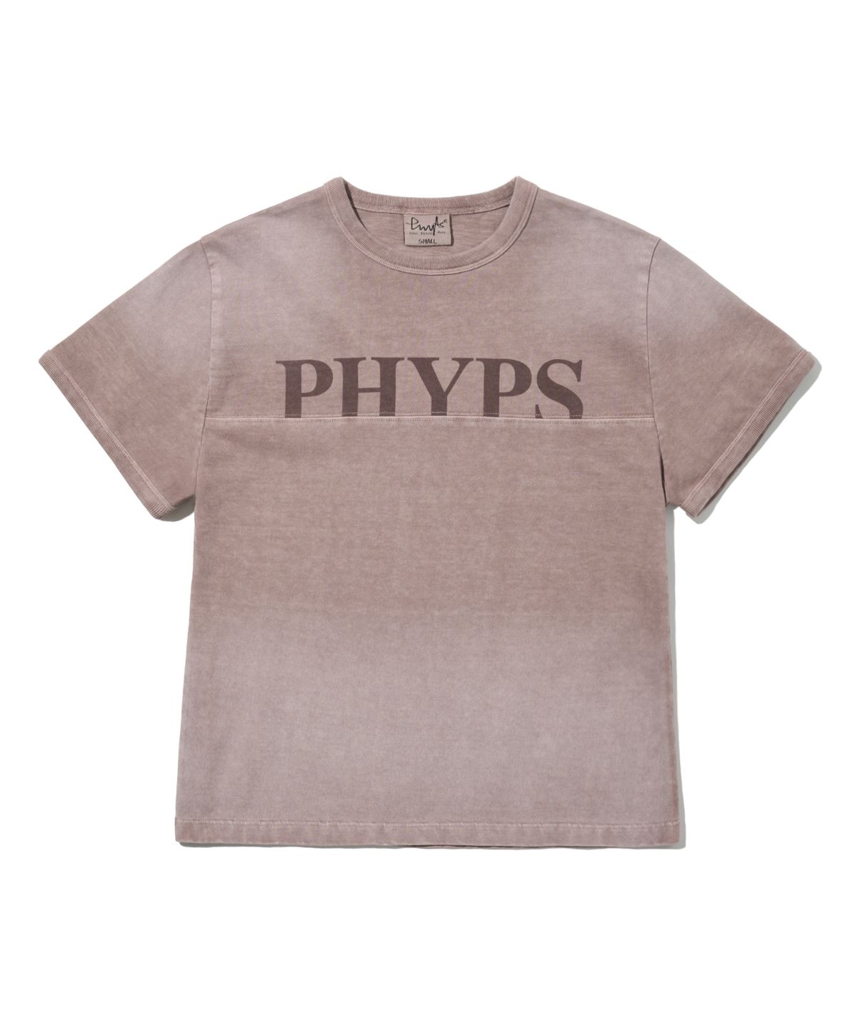 피지컬 디파트먼트(PHYSICAL DEPARTMENT) 우먼즈 절개 크롭 반팔티셔츠_빈티지 핑크