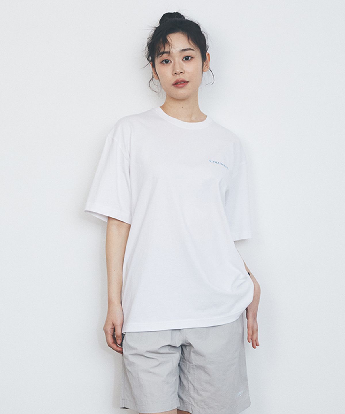 컬럼비아 유니버시티(COLUMBIA UNIVERSITY) CU SIG LOGO S/S T-SHIRTS 화이트