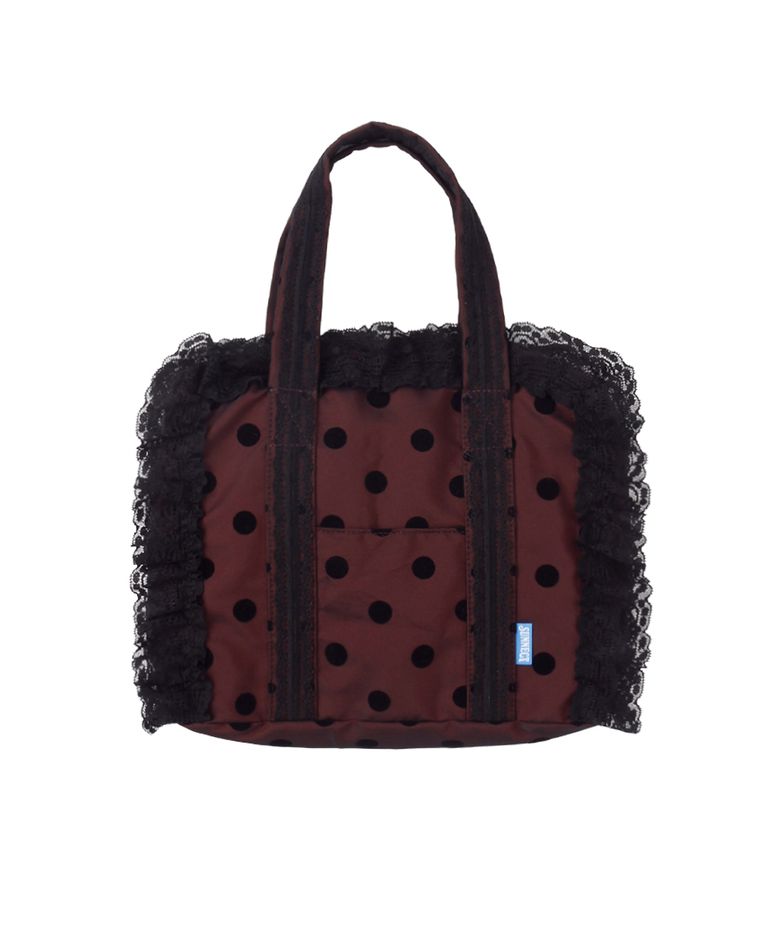 P.D. Lace Hand Bag - Burgundy